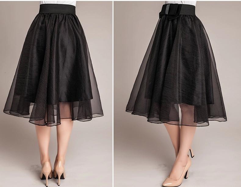 Sweet Bowknot Multi-layer A-line Pleated Tulle Skirt