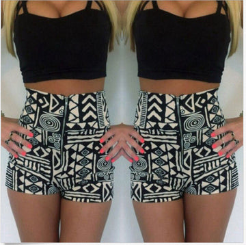 Strap Crop Top Flower Print Shorts Two Pieces Set