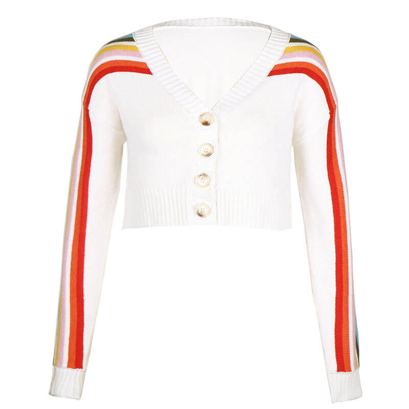 Rainbow Striped Petite Cardigan