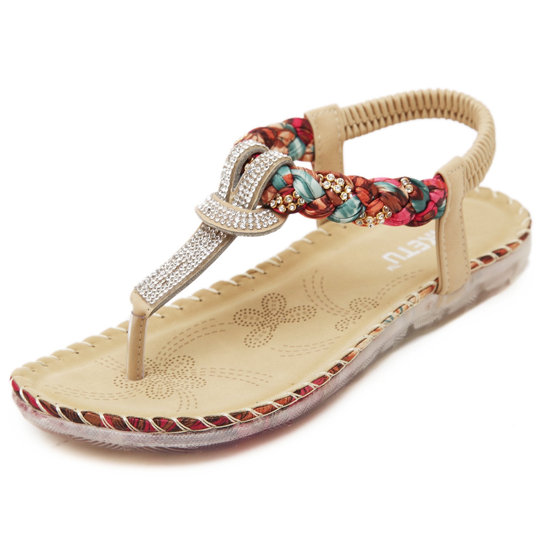 Shinning Crystal Retro Slip-on Flat Sandals