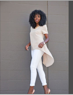 Irregular Short Sleeves Scoop Loose Swallow Tail Blouse - May Your Fashion - 2