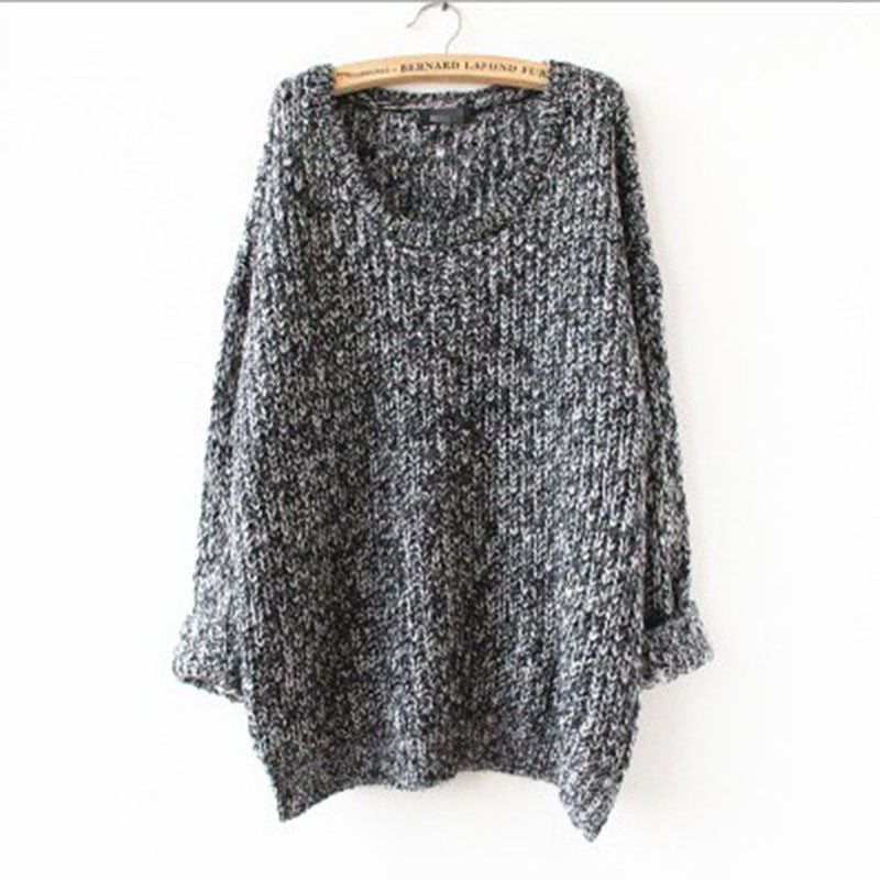 Long Pullover Loose Solid Color Knit Sweater - May Your Fashion - 5