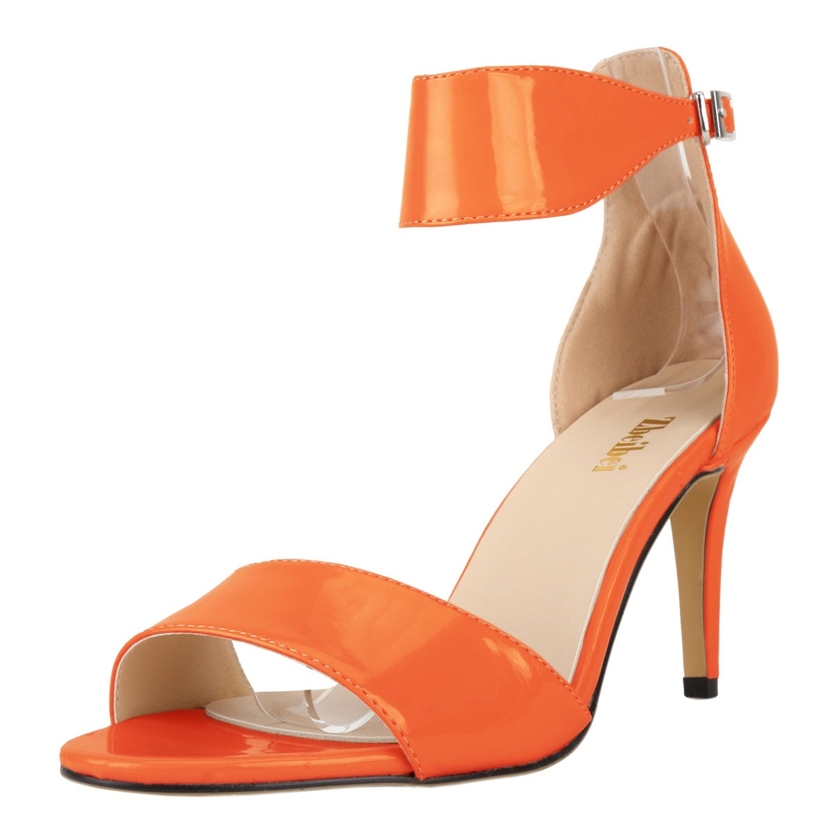 Strappy Open Toe Patent Leather Stiletto Sandals