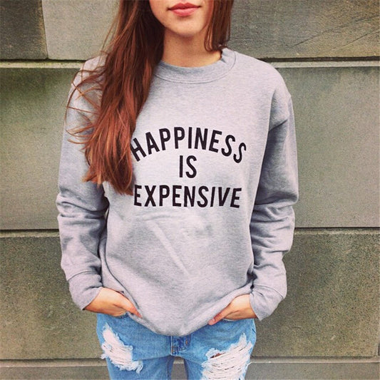Scoop Print Splicing Pullover Loose Long Sleeve Sweatshirt - May Your Fashion - 2