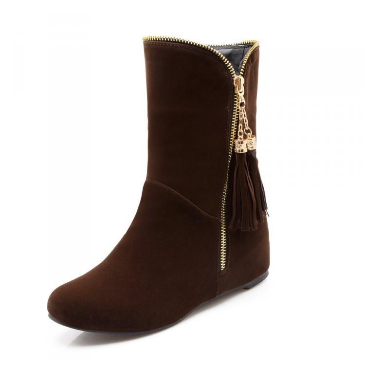 Fashion Tassel Side Zippered Short Boots – May Your Fashion