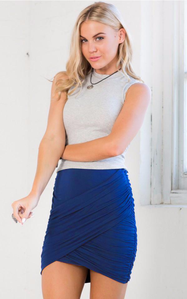 Bodycon Cross Wrap Ruffles Club Short Skirt - Meet Yours Fashion - 1