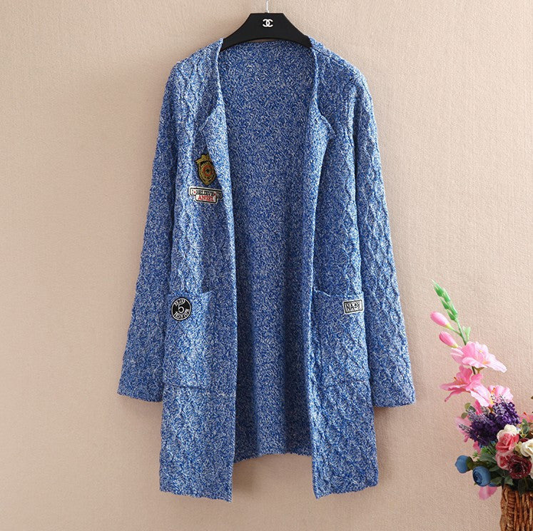 Round Neck Cardigan Pockets Knit Long Sweater - May Your Fashion - 5