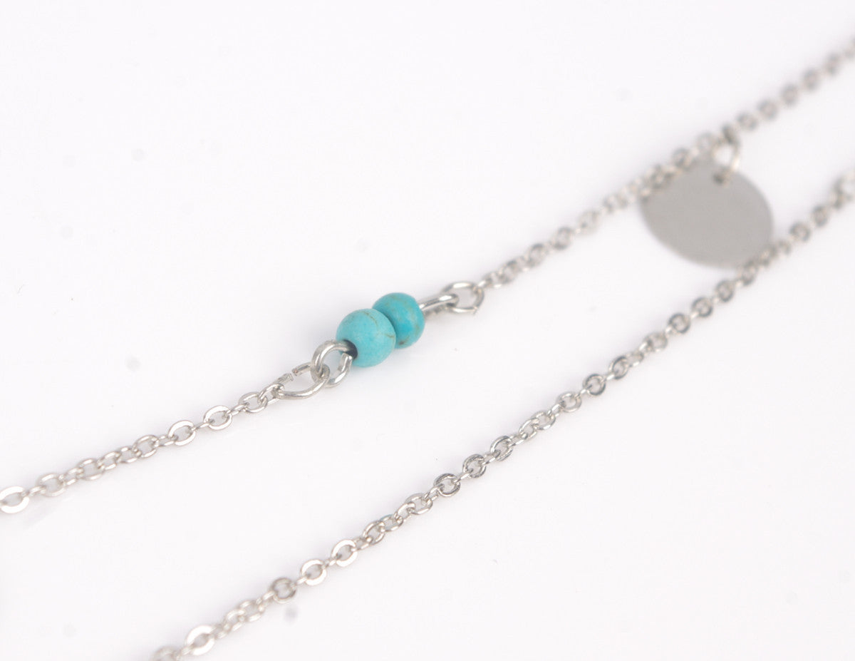 Street Snap Feather Tassels Sequins Multilayer Necklace