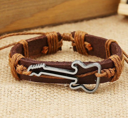 Hot Style Guitar Leather Bracelet