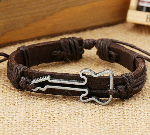 Hot Style Guitar Leather Bracelet