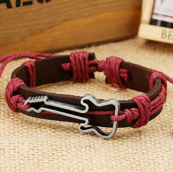 Hot Style Guitar Leather Bracelet