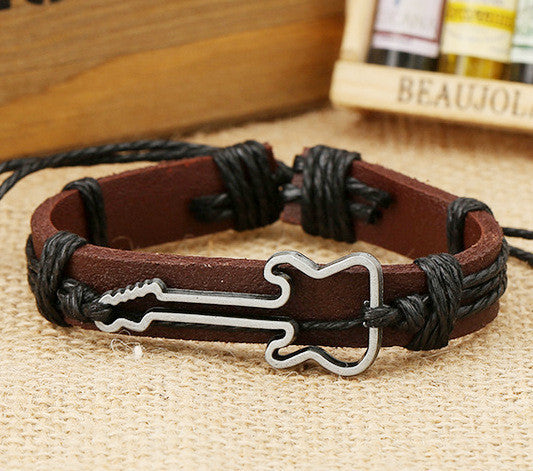 Hot Style Guitar Leather Bracelet