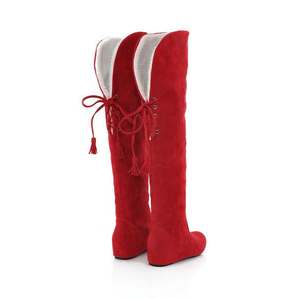 Classical Flat Thick Fur Snow Knee-High Increased Boots