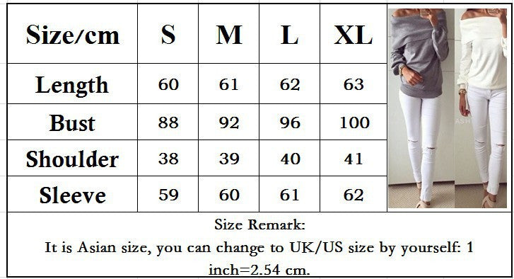 Off-shoulder Strapless Long Sleeves Pure Color Casual Blouse - May Your Fashion - 4