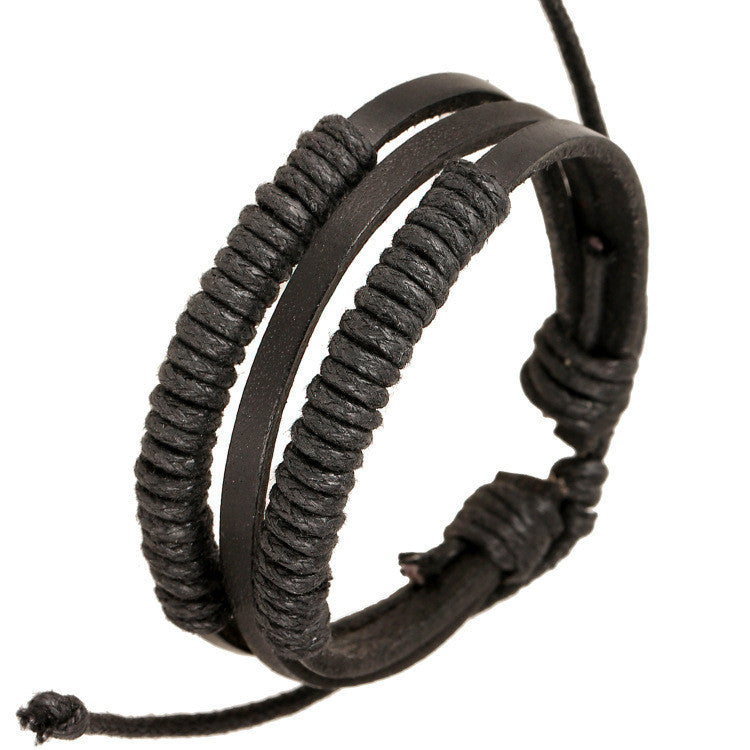 Fashion Multilayer Woven Leather Bracelet
