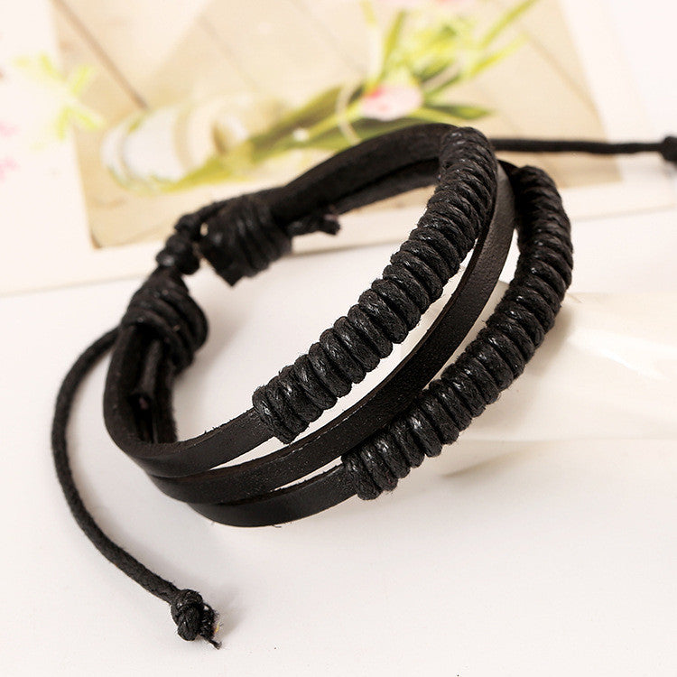 Fashion Multilayer Woven Leather Bracelet
