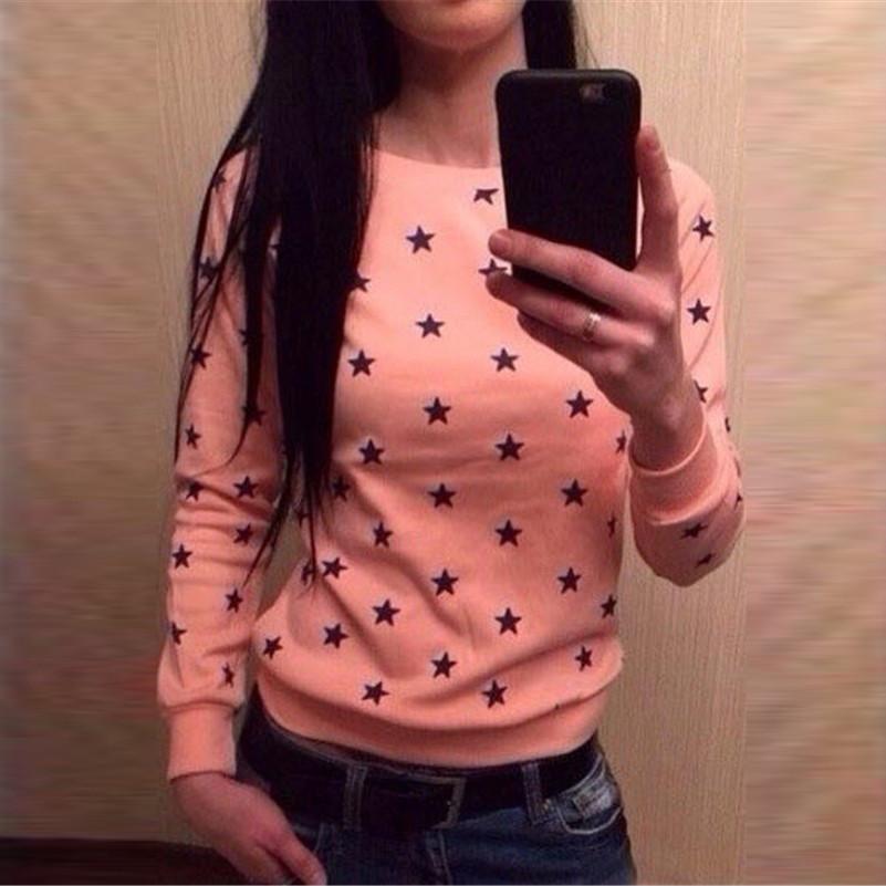 Stars Flower Print Long Fashion Casual Sweatshirt - Meet Yours Fashion - 2