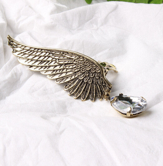 Fashion Angel's Wings Left Single Clip Earrings