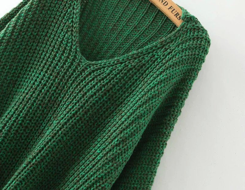 Fashion Dropped Shoulder Batwing Sleeve Sweater