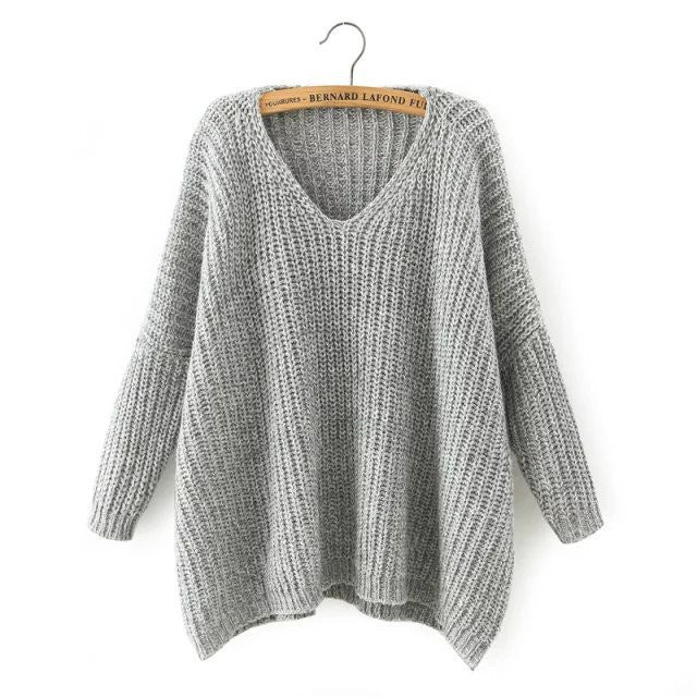 Fashion Dropped Shoulder Batwing Sleeve Sweater