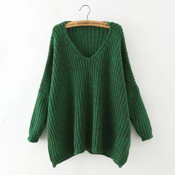 Fashion Dropped Shoulder Batwing Sleeve Sweater