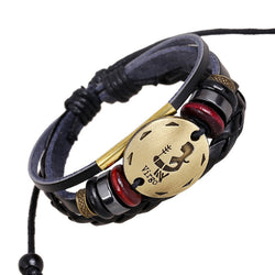 Virgo Constellation Woven Leather Bracelet