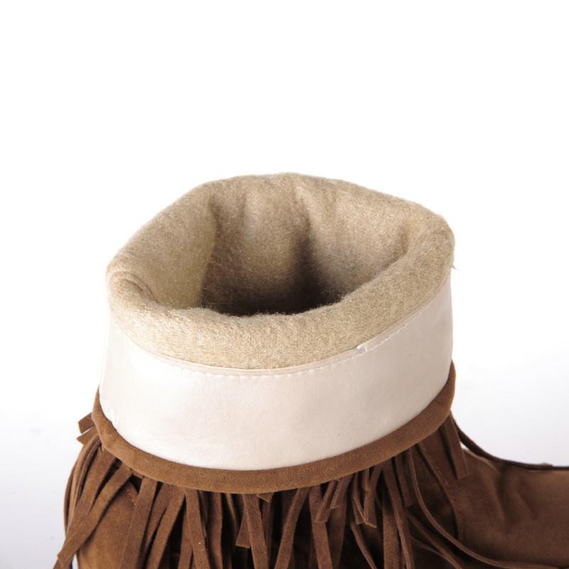 Increased Long Tassel Rivet Fashion Boots