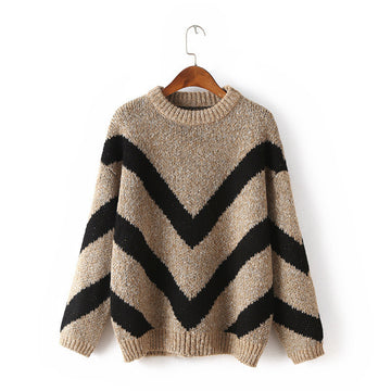 Dropped Shoulder Pullover Batwing Loose Short Sweater 