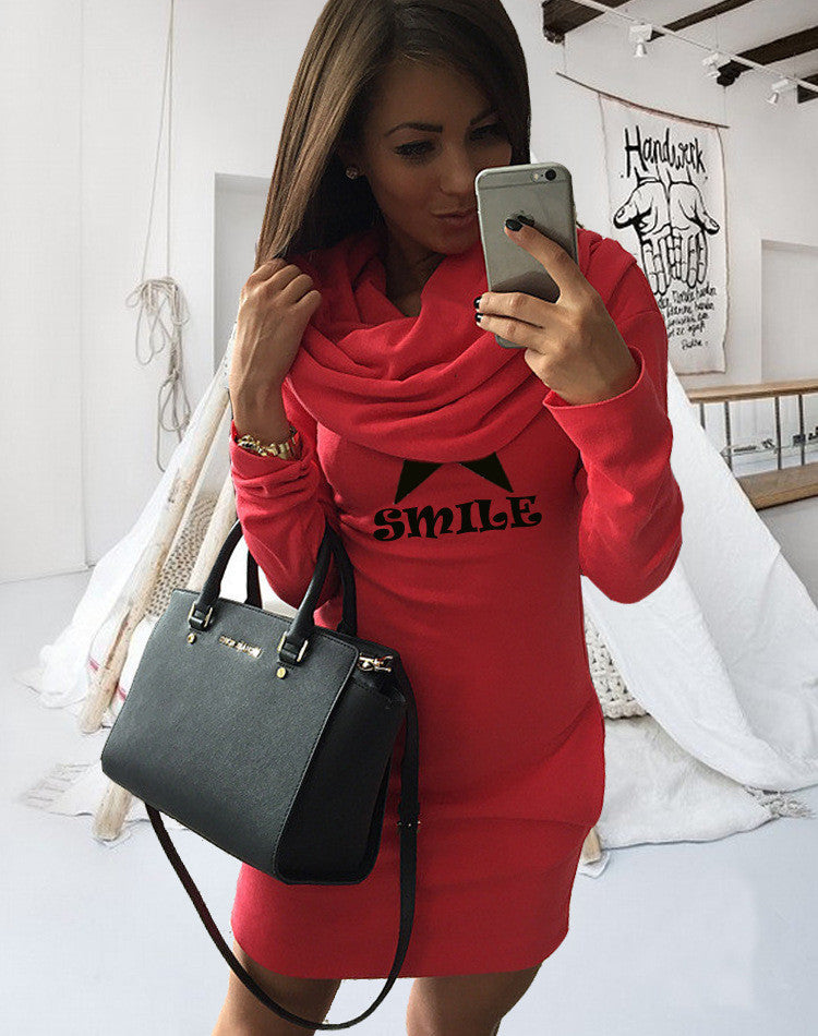 Bodycon Print Hooded Pocket Long Slim Hoodie - May Your Fashion - 5