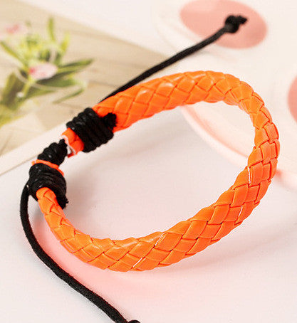 Fashion PU Hand Woven Bracelet