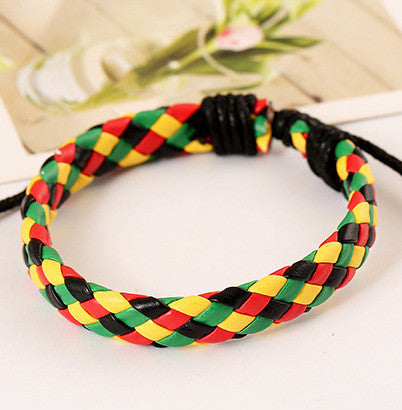 Fashion PU Hand Woven Bracelet