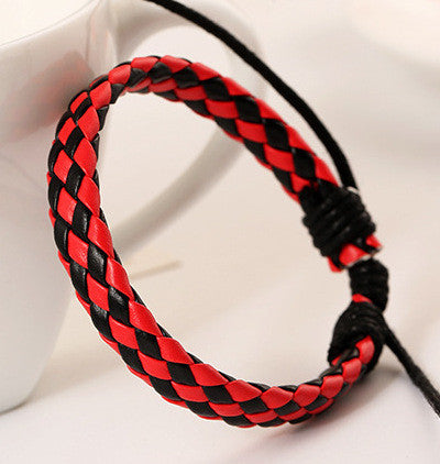 Fashion PU Hand Woven Bracelet