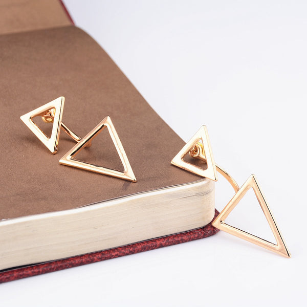 Fashionable Double Triangle Lady's Earrings