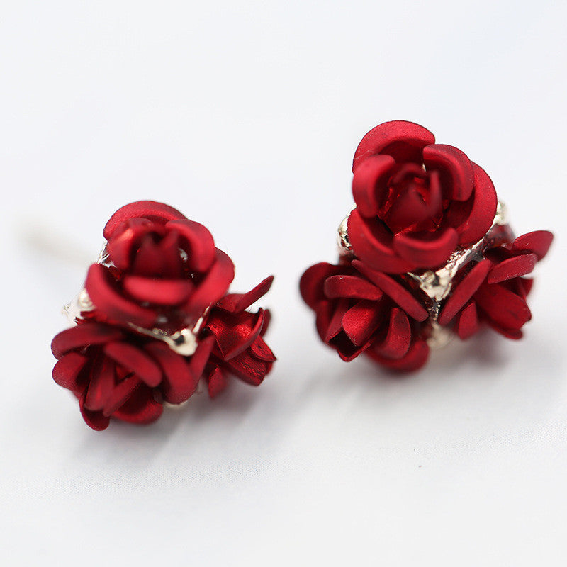 Ceramic Roses Diamond Earring – May Your Fashion