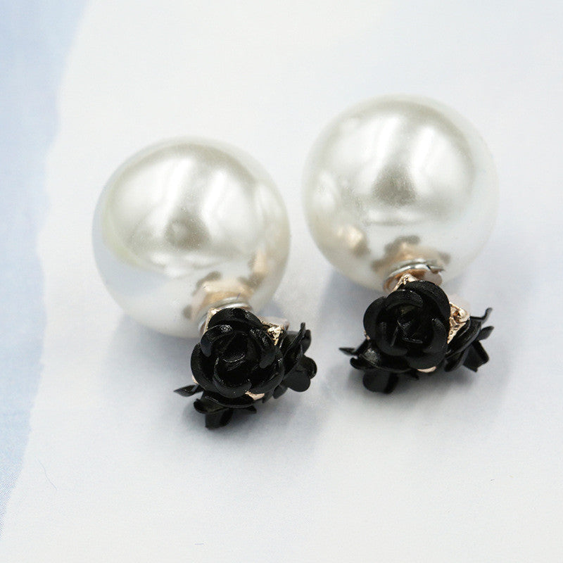 Sweet Roses Flowers Diamond Stud Earrings