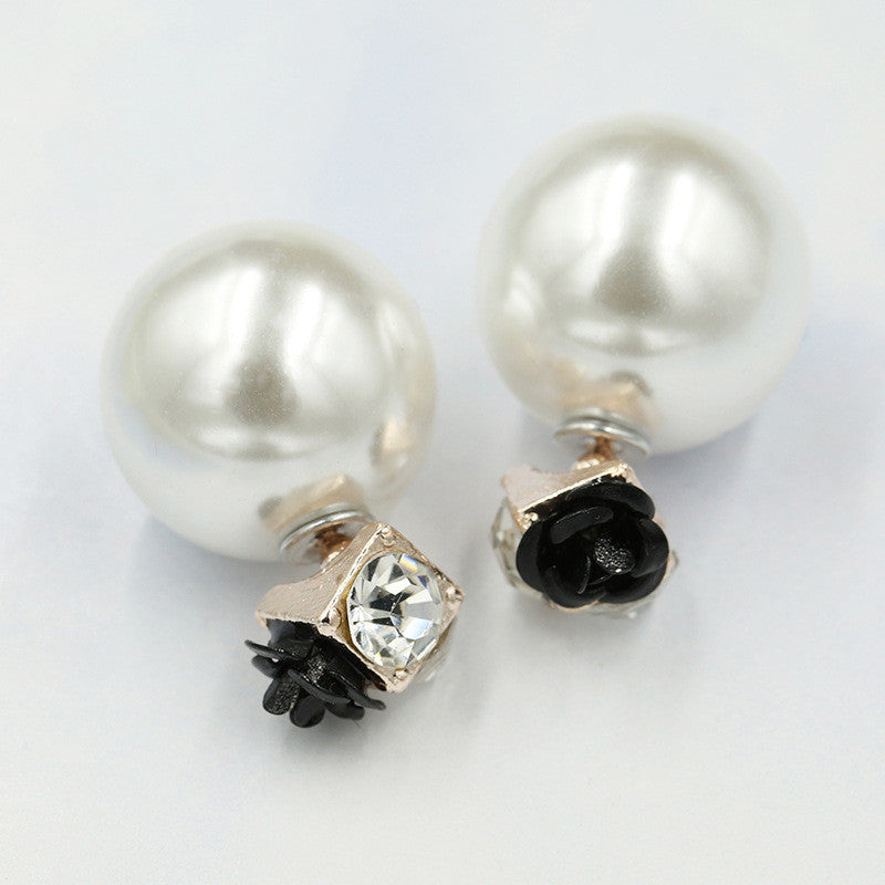 Sweet Roses Flowers Diamond Stud Earrings