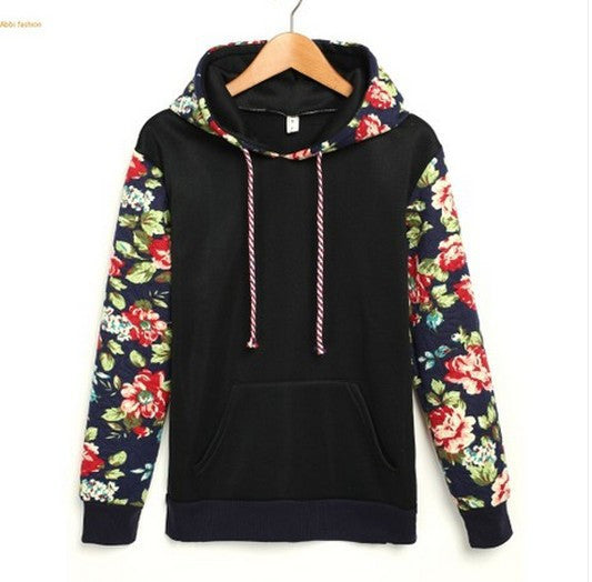 Print Retro Pullover Long Sleeve Loose Hoodie - May Your Fashion - 3