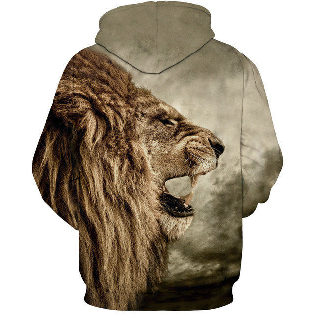 Nostalgic Lion 3D Digital Printing Hoodie
