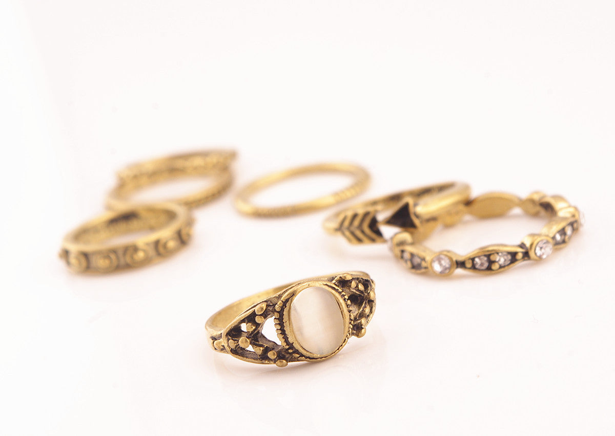 Luxury Opal Combined Ring