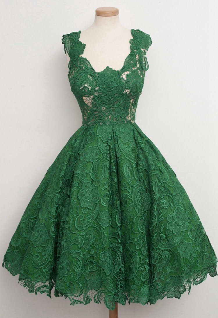 Lace Pure Color Sleeveless V-neck Long Dress - Meet Yours Fashion - 5