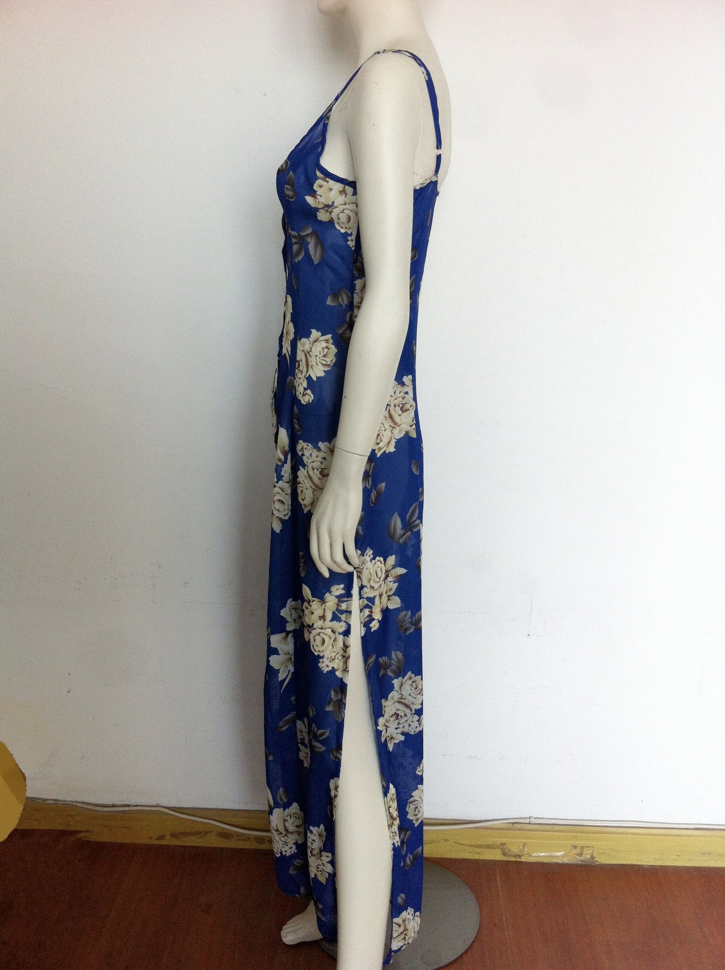 Sexy Spaghetti Strap Irregular Long Dress