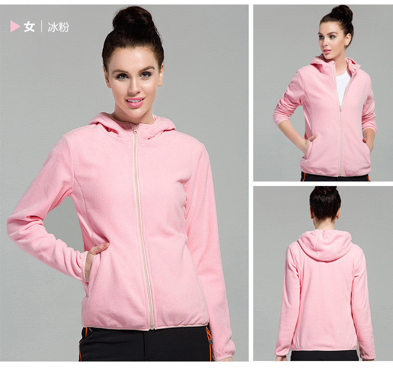 Outdoors Windproof Hooded Pure Color Cardigan Hoodie - May Your Fashion - 6
