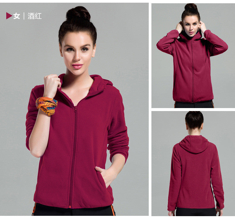 Outdoors Windproof Hooded Pure Color Cardigan Hoodie - May Your Fashion - 11