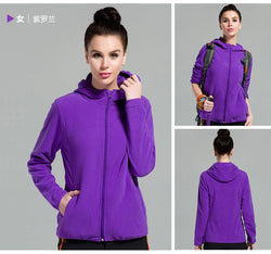 Outdoors Windproof Hooded Pure Color Cardigan Hoodie - May Your Fashion - 2