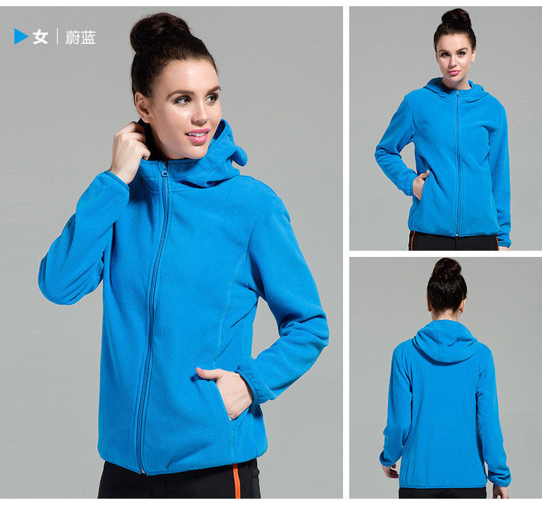 Outdoors Windproof Hooded Pure Color Cardigan Hoodie - May Your Fashion - 4