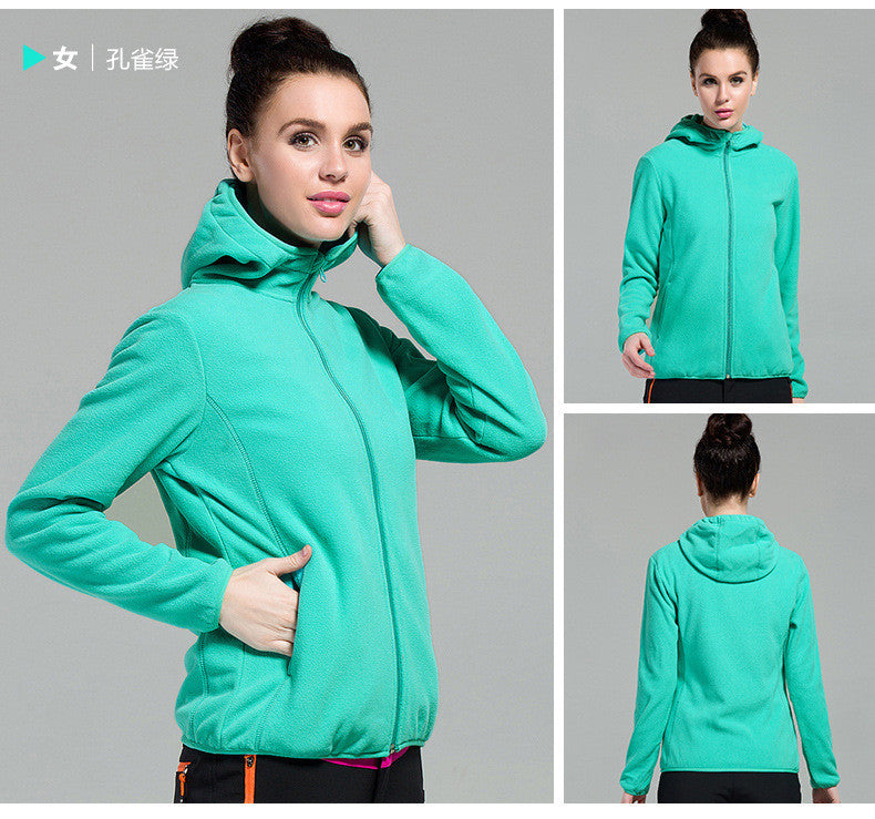 Outdoors Windproof Hooded Pure Color Cardigan Hoodie - May Your Fashion - 5