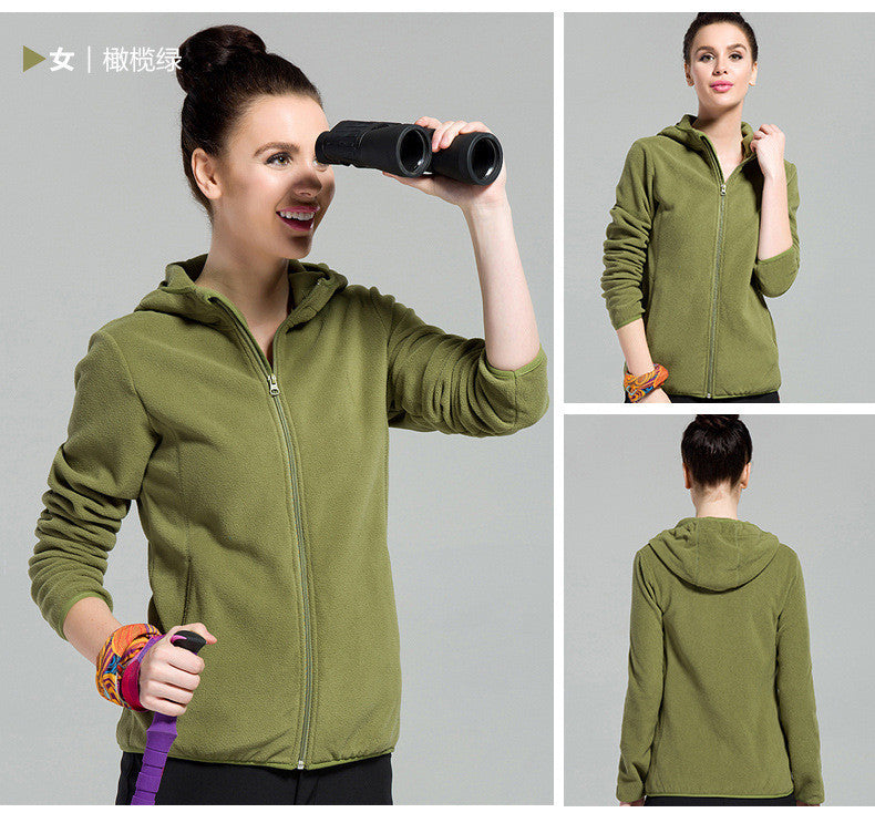 Outdoors Windproof Hooded Pure Color Cardigan Hoodie - May Your Fashion - 10