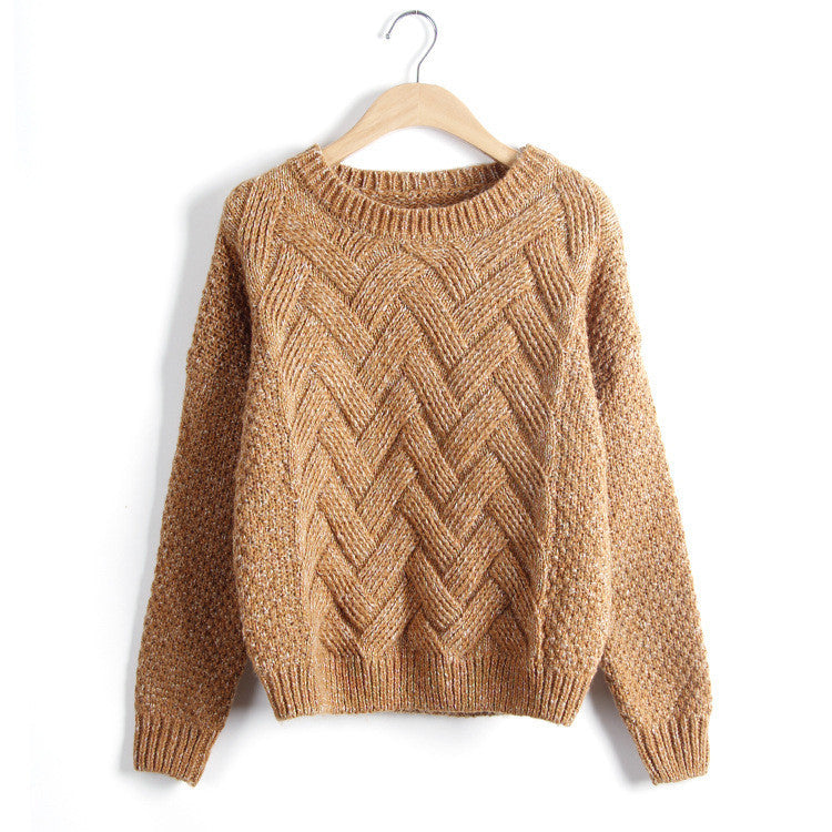 Scoop Pull Over Knitting Sweater