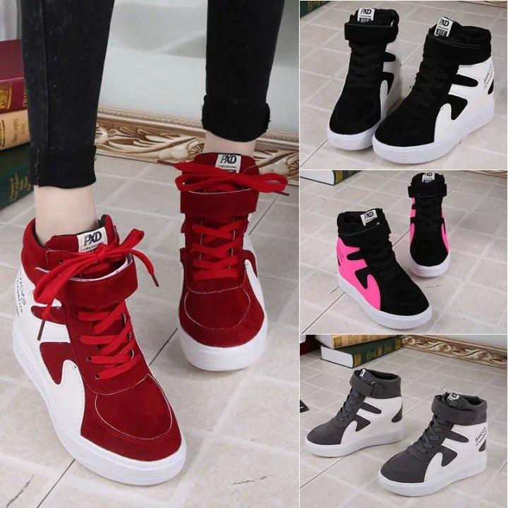 Leisure Sports Outdoor Color Matching High-Top Sneakers