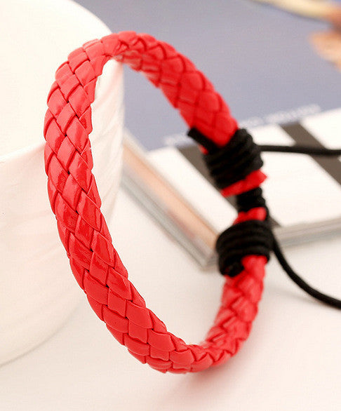 Fashion PU Hand Woven Bracelet